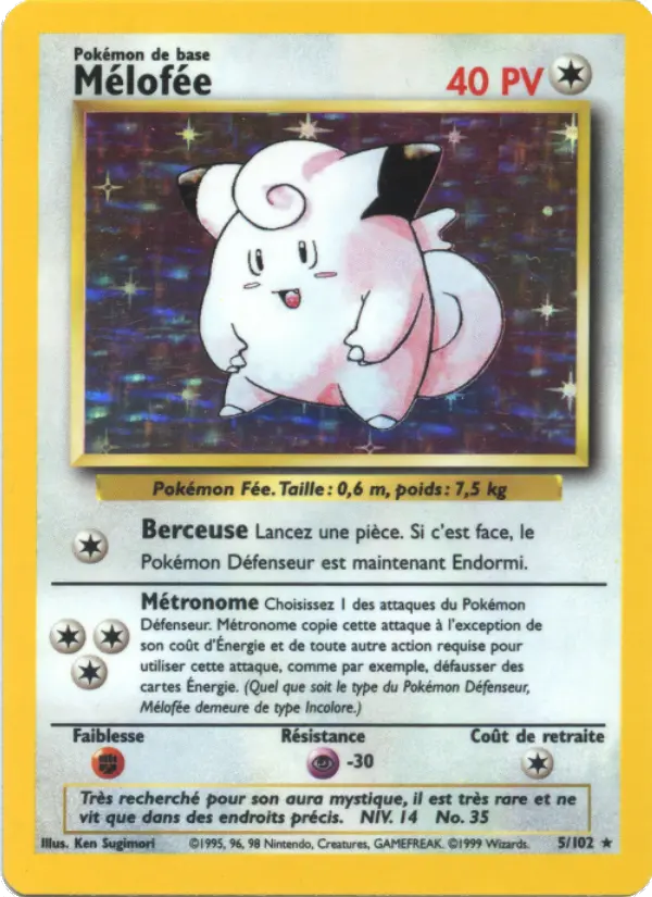 Carte Pokémon Mélofée #5 — Set de Base