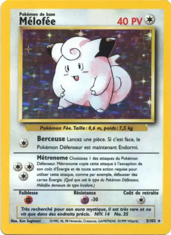 Carte Pokémon Mélofée #5 — Set de Base