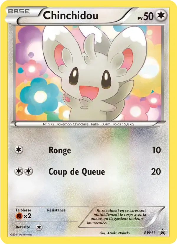 Carte Pokémon Chinchidou #BW13 — Promos Noir et Blanc
