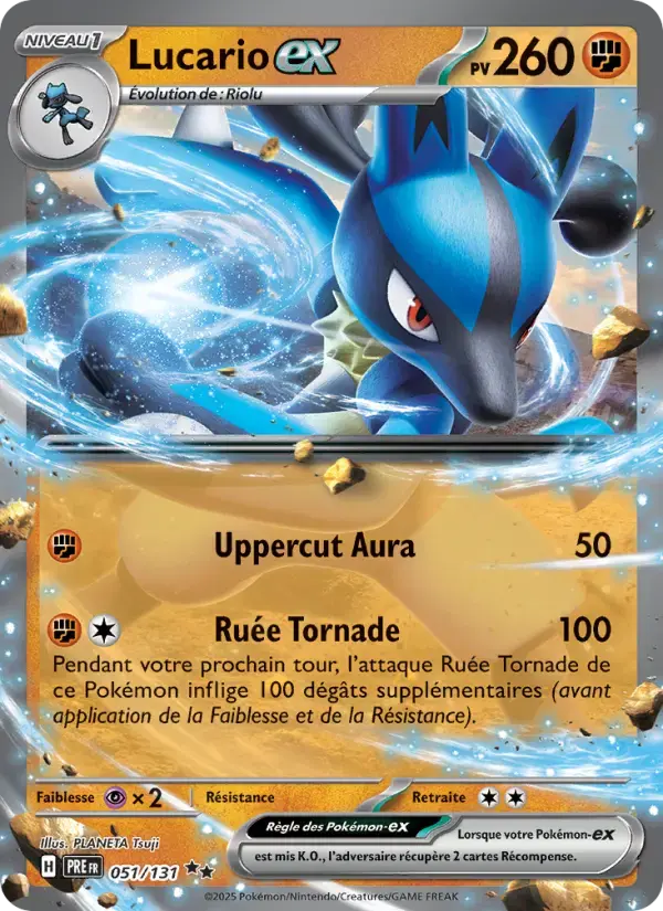 Carte Pokémon Lucario-ex #051 — Évolutions Prismatiques