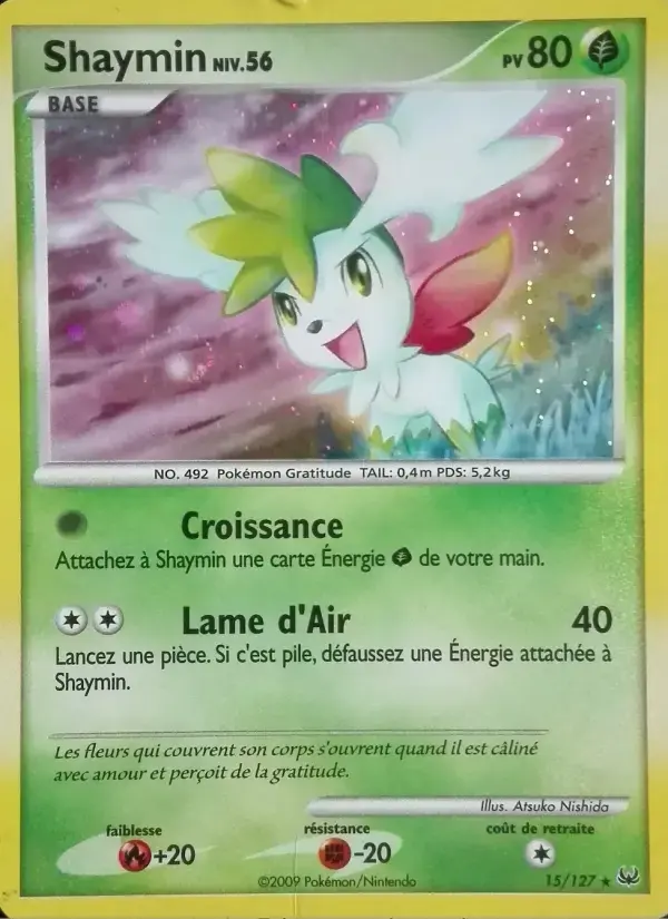 Carte Pokémon Shaymin #15 — Platine