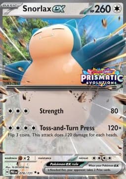 Snorlax ex #076 Stamp — Prismatic Evolutions