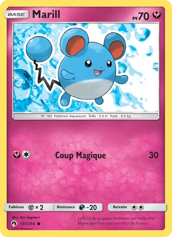 Carte Pokémon Marill #135 — Tonnerre Perdu