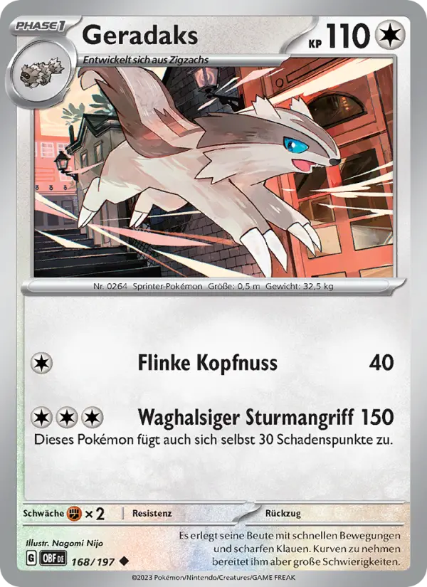 Carte Pokémon Linéon #168 — Flammes Obsidiennes