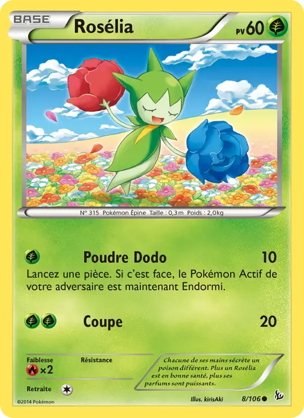 Carte Pokémon Rosélia #8 — Étincelles