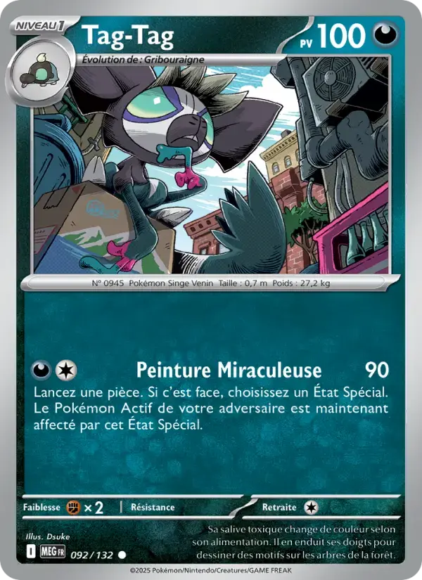 Carte Pokémon Tag-Tag #092 — Méga-Évolution