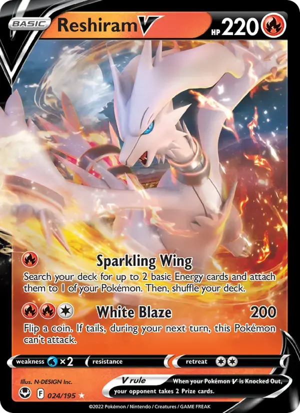 Reshiram V #024 — Silver Tempest