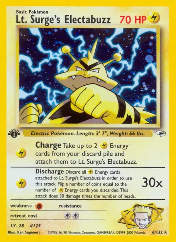 Lt. Surge's Electabuzz #6 — Gym Heroes