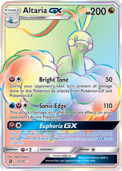 Carte Pokémon Altaria GX #72 — Majesté des Dragons