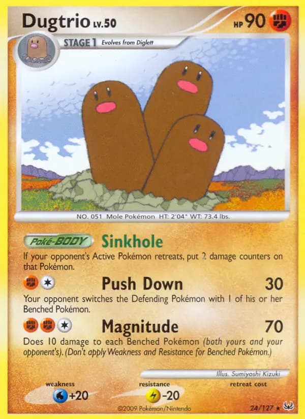 Dugtrio #24 — Platinum