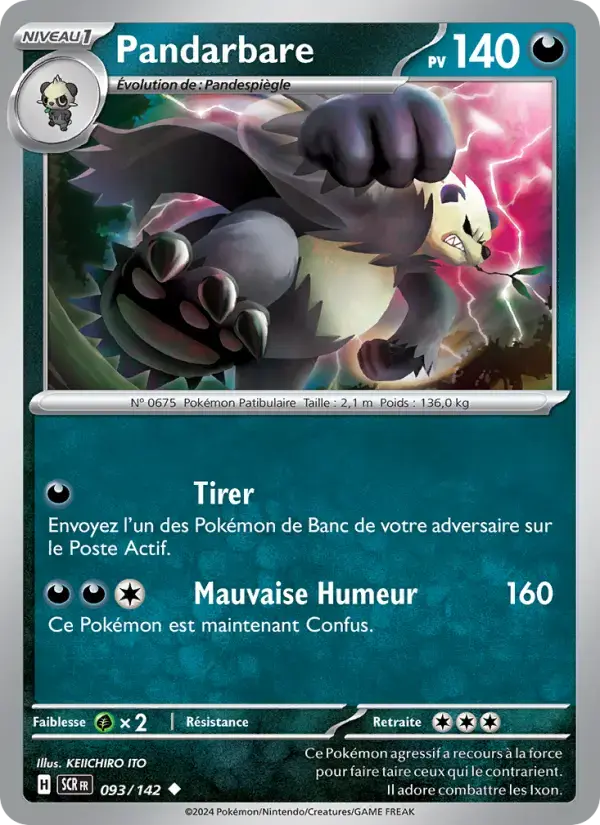Carte Pokémon Pandarbare #093 — Couronne Stellaire