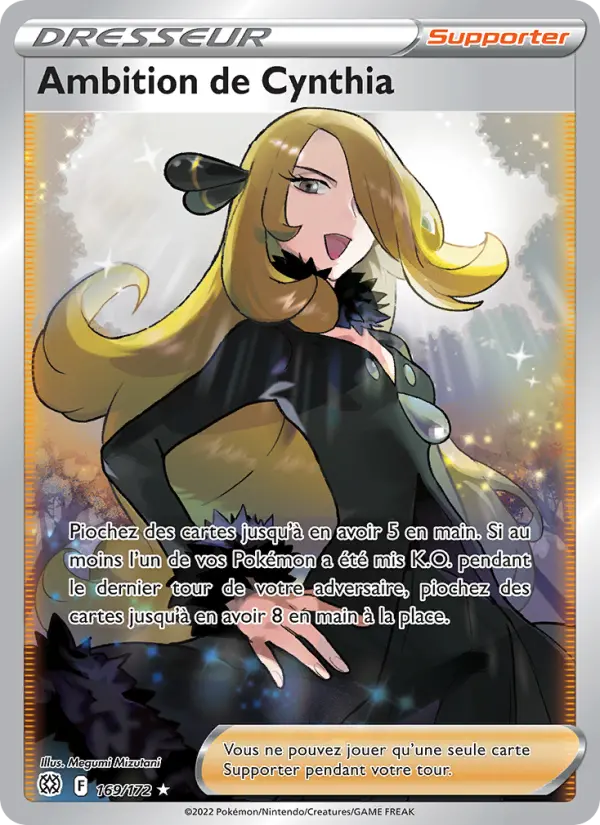 Carte Pokémon Ambition de Cynthia #169 — Stars Étincelantes