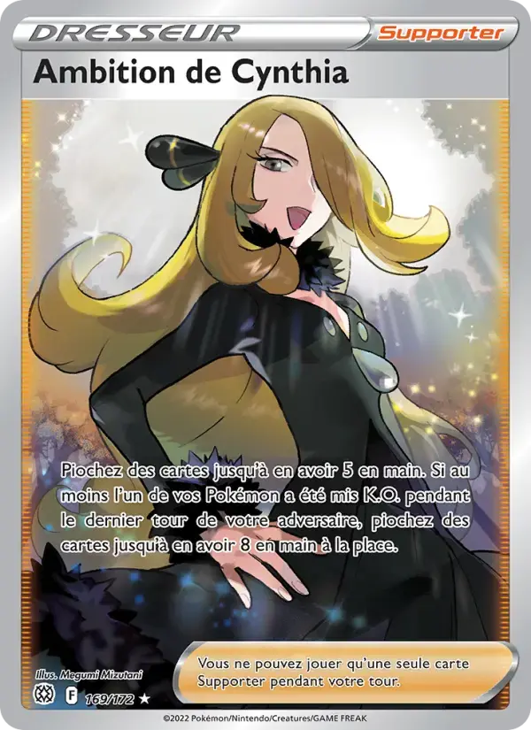 Carte Pokémon Ambition de Cynthia #169 — Stars Étincelantes