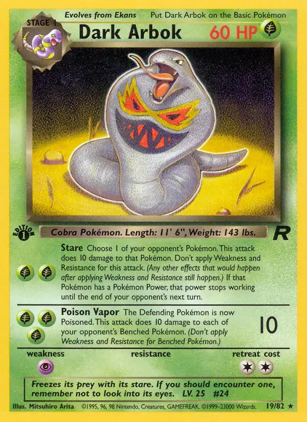 Dark Arbok #19 — Team Rocket