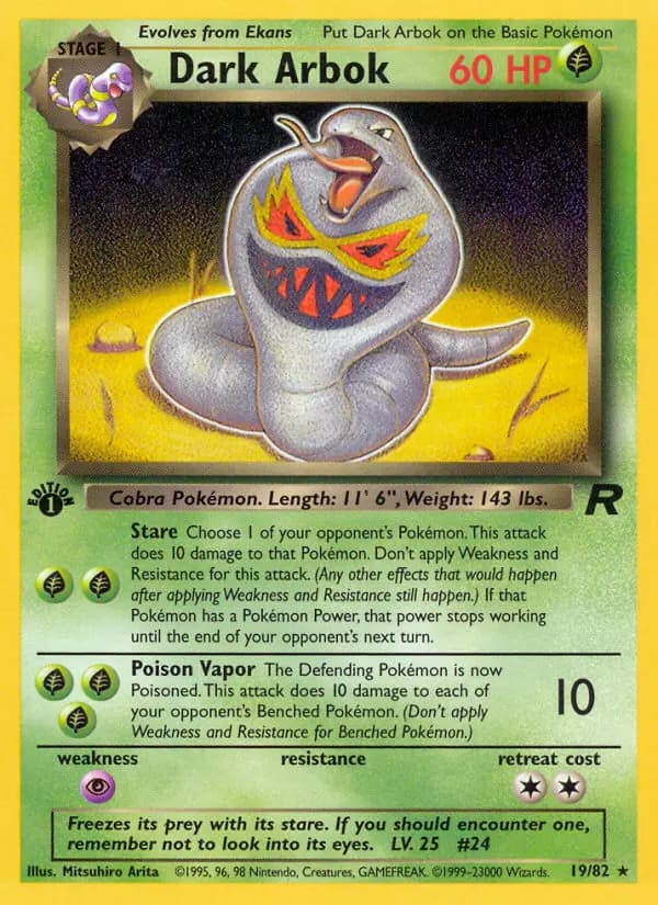 Dark Arbok #19 — Team Rocket