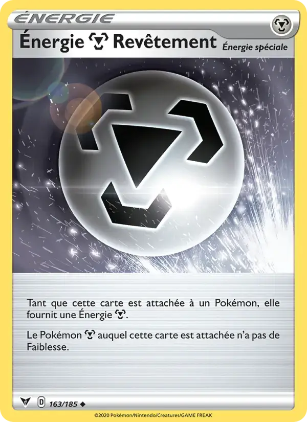 Carte Pokémon Énergie Metal Revêtement #163 — Voltage Éclatant