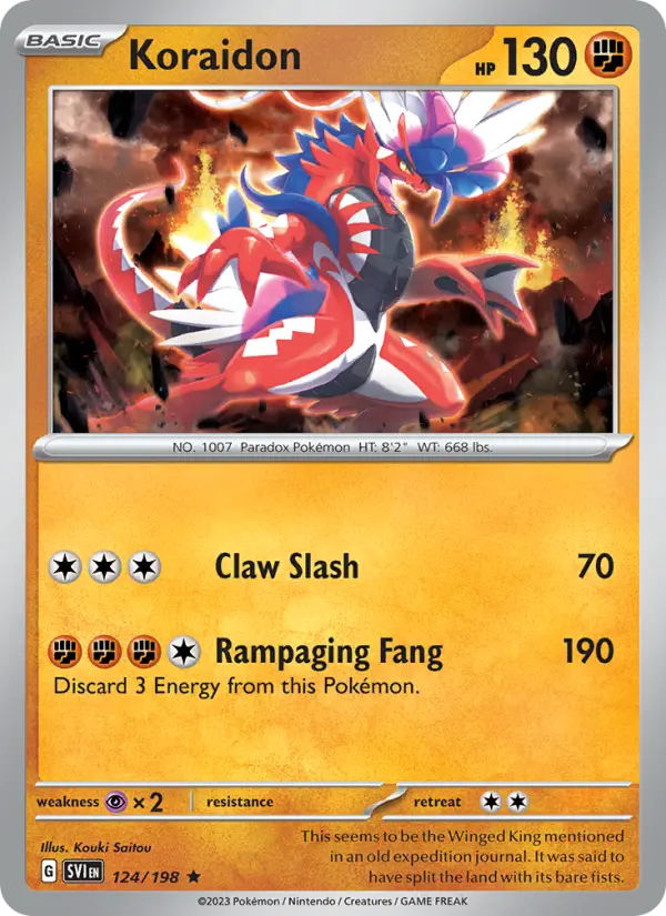 Carte Pokémon Koraidon #124 — Écarlate et Violet