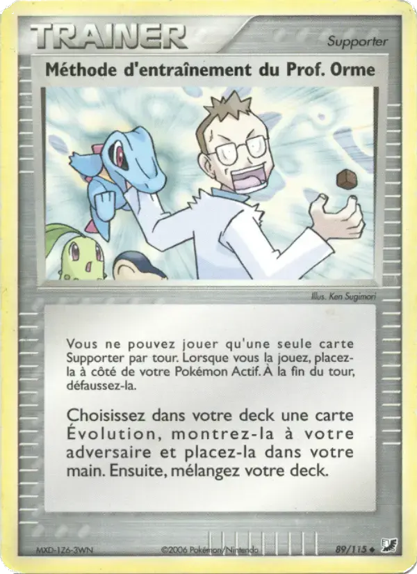 Carte Pokémon Méthode d'entraînement du Prof. Orme #89 — Forces Cachées