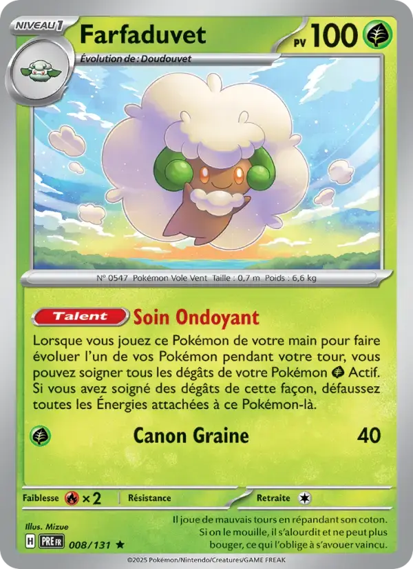 Carte Pokémon Farfaduvet #008 — Évolutions Prismatiques
