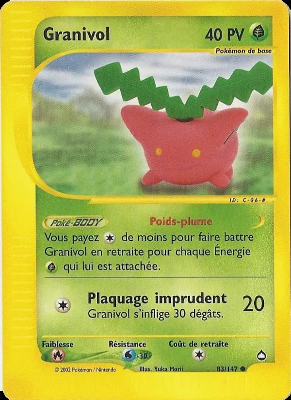 Carte Pokémon Granivol #83 — Aquapolis