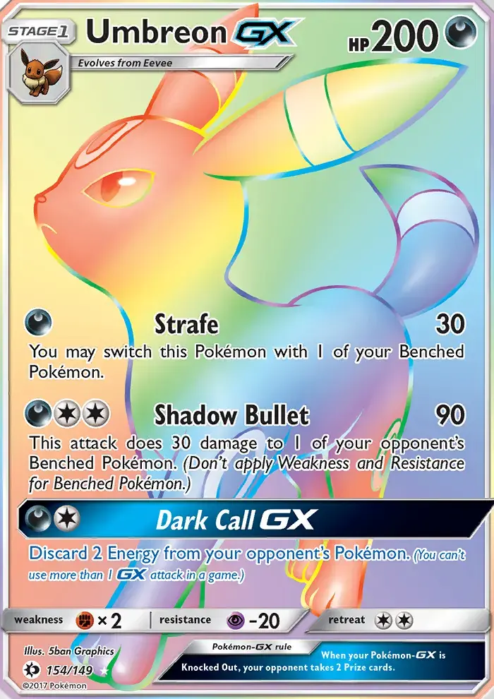 Umbreon GX #154 — Sun & Moon