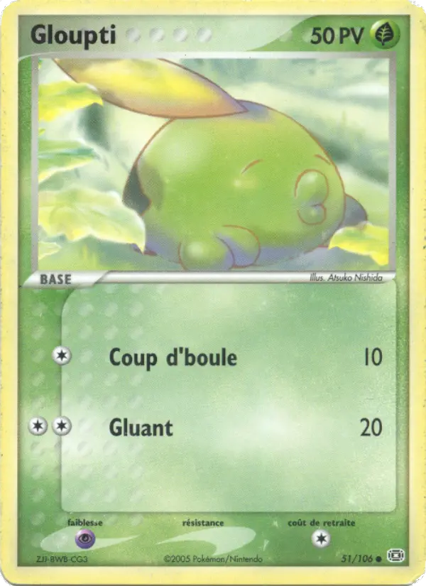 Carte Pokémon Gloupti #51 — Émeraude