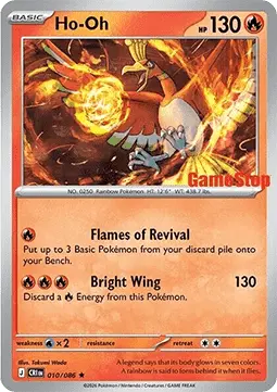 Carte Pokémon Ho-Oh #010 GameStop — Chaos Ascendant