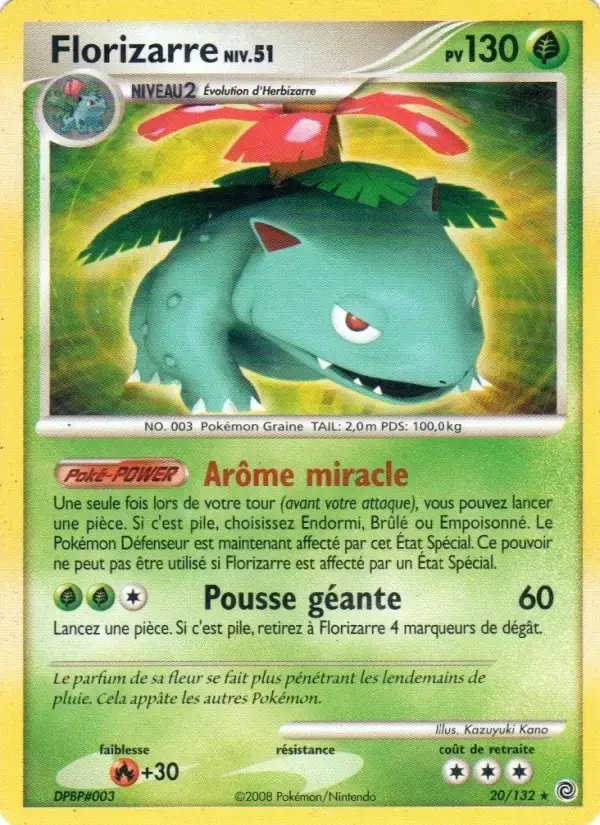 Carte Pokémon Florizarre #20 — Merveilles Secrètes
