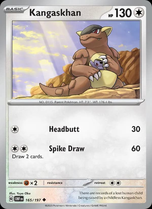 Kangaskhan #165 — Obsidian Flames
