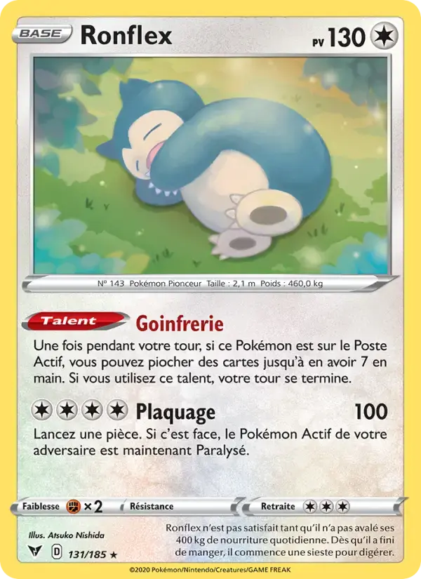 Carte Pokémon Ronflex #131 — Voltage Éclatant