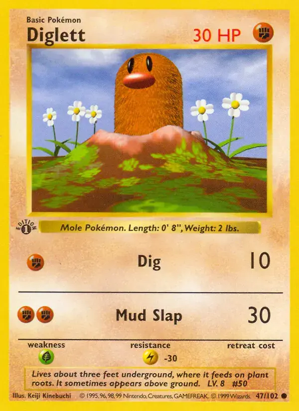 Diglett #47 — Base Set