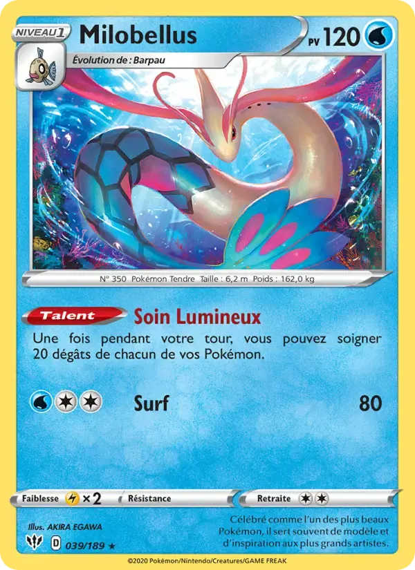 Carte Pokémon Milobellus #39 — Ténèbres Embrasées
