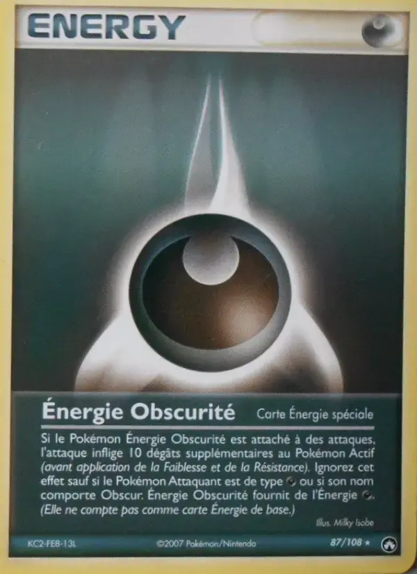 Carte Pokémon Énergie Obscurité #87 — Gardiens du Pouvoir