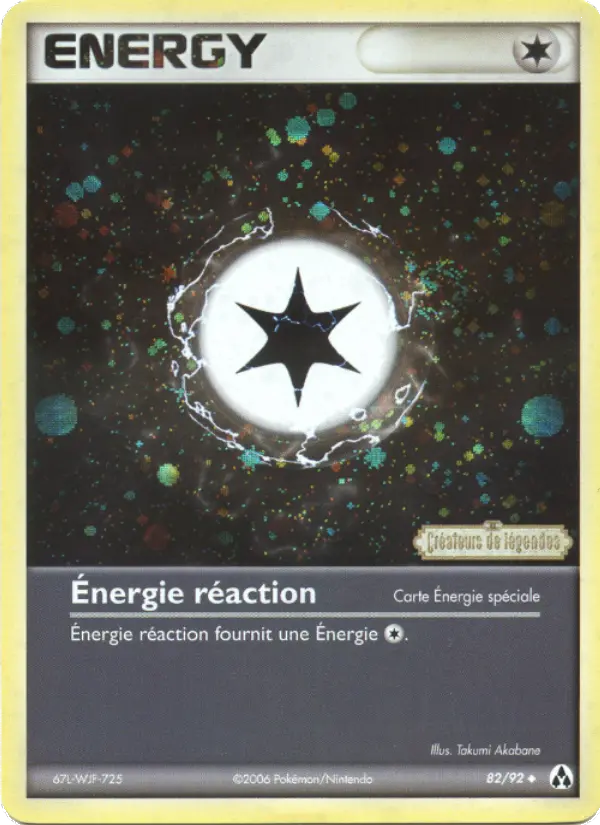 Carte Pokémon Énergie réaction #82 — Créateurs de Légendes