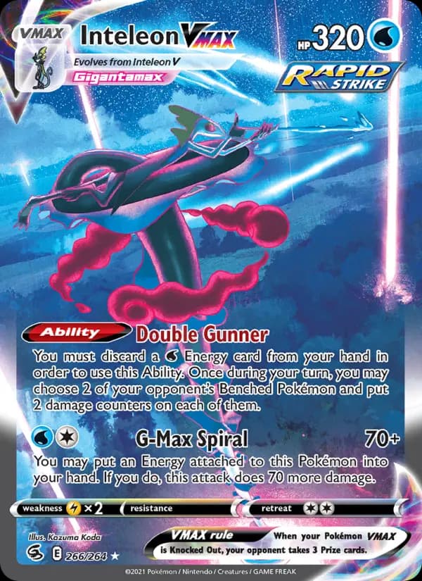 Inteleon VMAX #266 — Fusion Strike