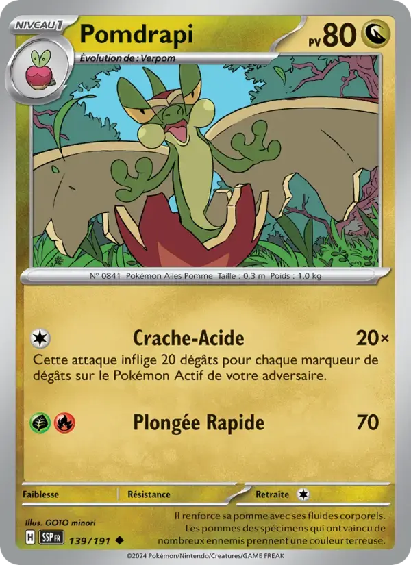 Carte Pokémon Pomdrapi #139 — Étincelles Déferlantes