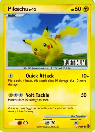 Carte Pokémon Pikachu #070 — Burger King Promos