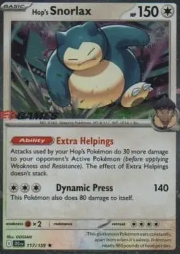 Hop's Snorlax #117 EB Games — Journey Together