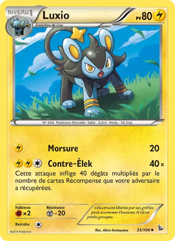 Carte Pokémon Luxio #33 — Étincelles