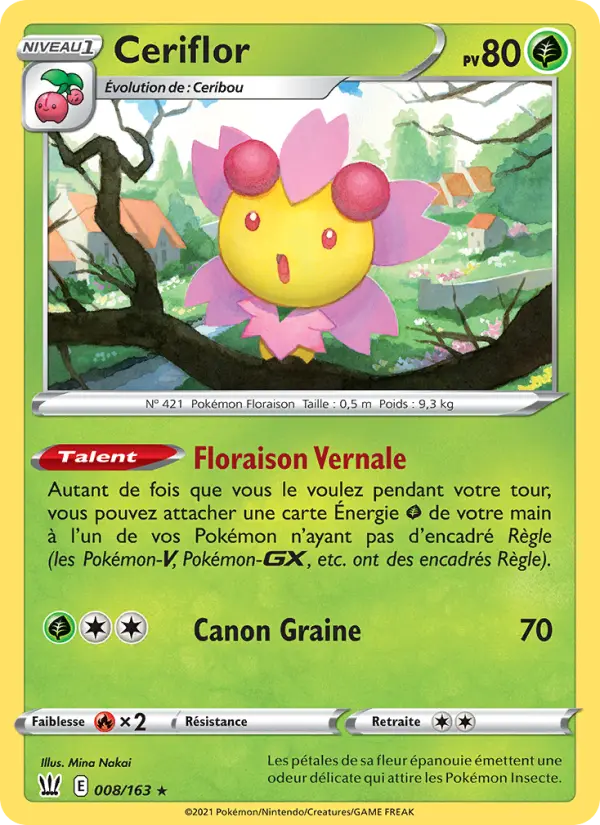 Carte Pokémon Ceriflor #8 — Styles de Combat