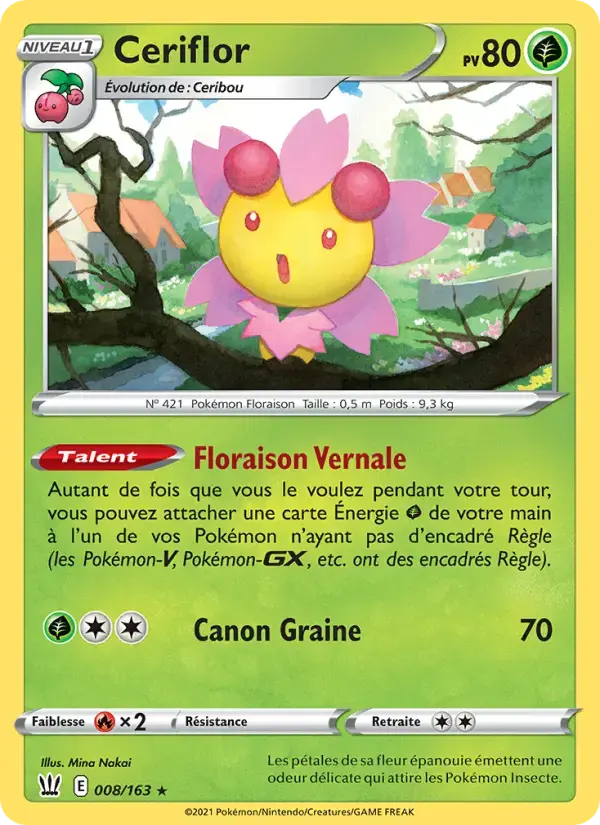 Carte Pokémon Ceriflor #8 — Styles de Combat