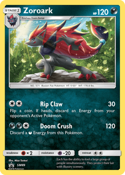 Carte Pokémon Zoroark #SM89 — Promos Soleil et Lune