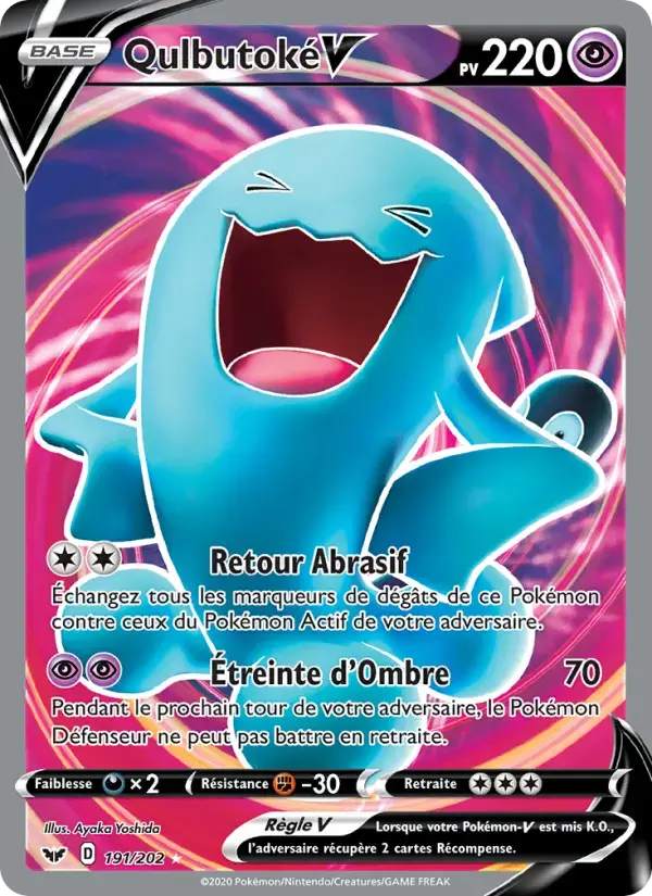 Carte Pokémon Qulbutoké V #191 — Épée et Bouclier