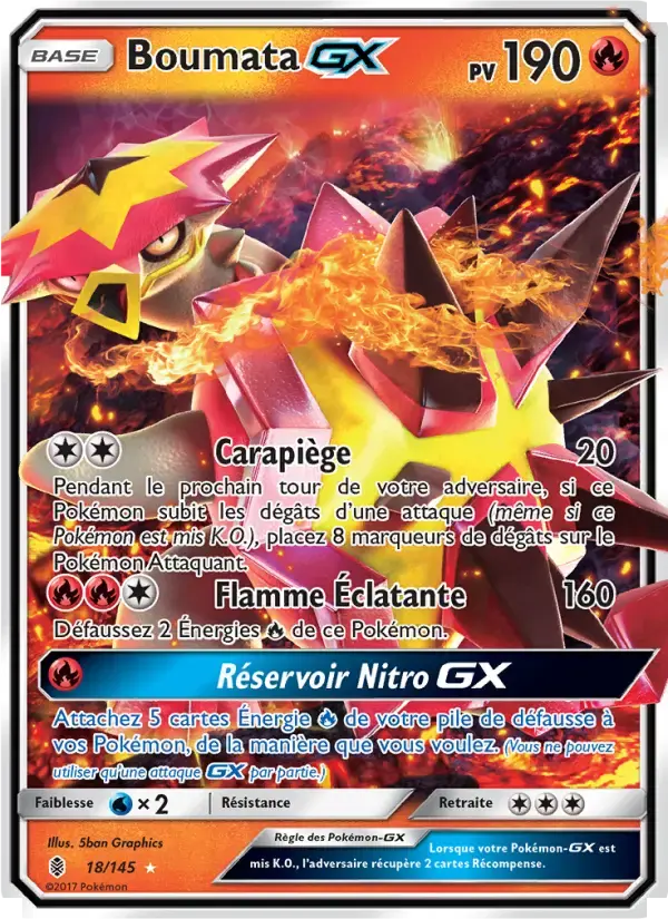 Carte Pokémon Boumata GX #18 — Gardiens Ascendants