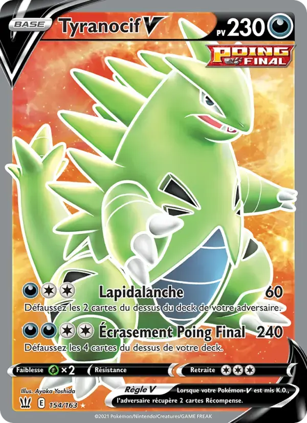 Carte Pokémon Tyranocif V #154 — Styles de Combat