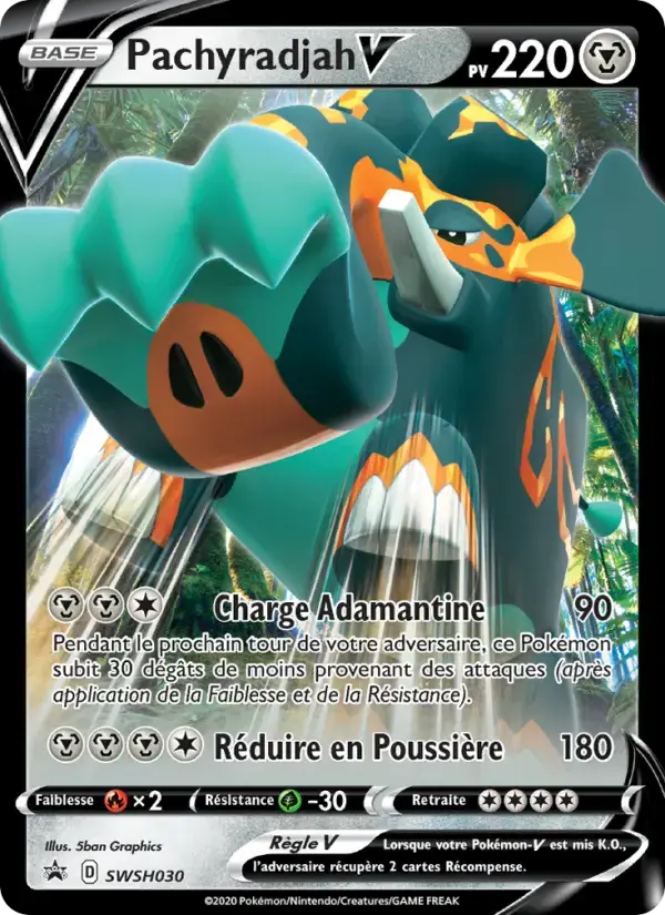 Carte Pokémon Pachyradjah V #SWSH030 — Promos Épée et Bouclier