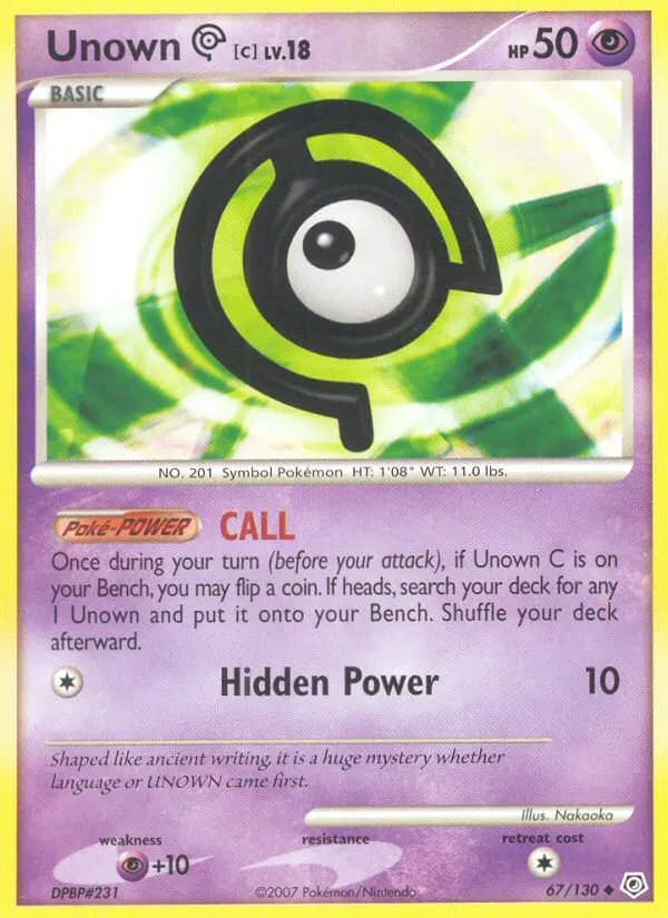 Unown C #67 — Diamond & Pearl