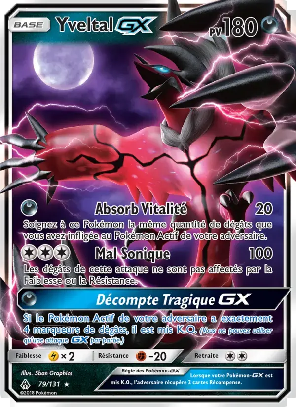 Carte Pokémon Yveltal GX #79 — Lumière Interdite