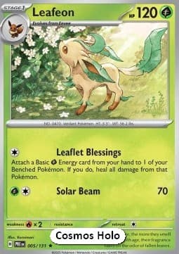 Leafeon #005 Cosmos Holo — Prismatic Evolutions