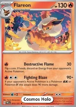 Flareon #013 Cosmos Holo — Prismatic Evolutions